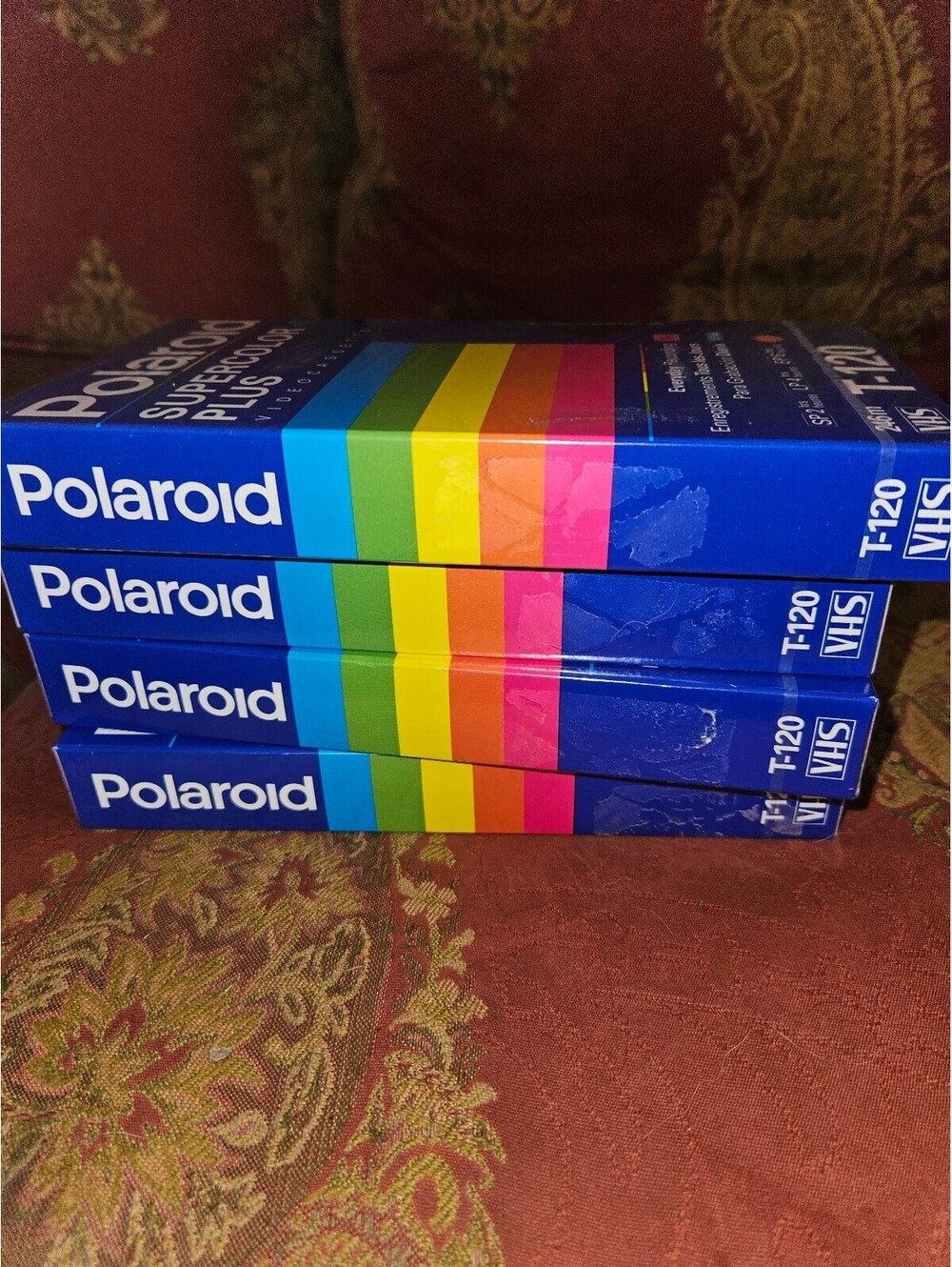 Polaroid Supercolor Plus T-120 VHS Videocassette Tape - 4 Pack